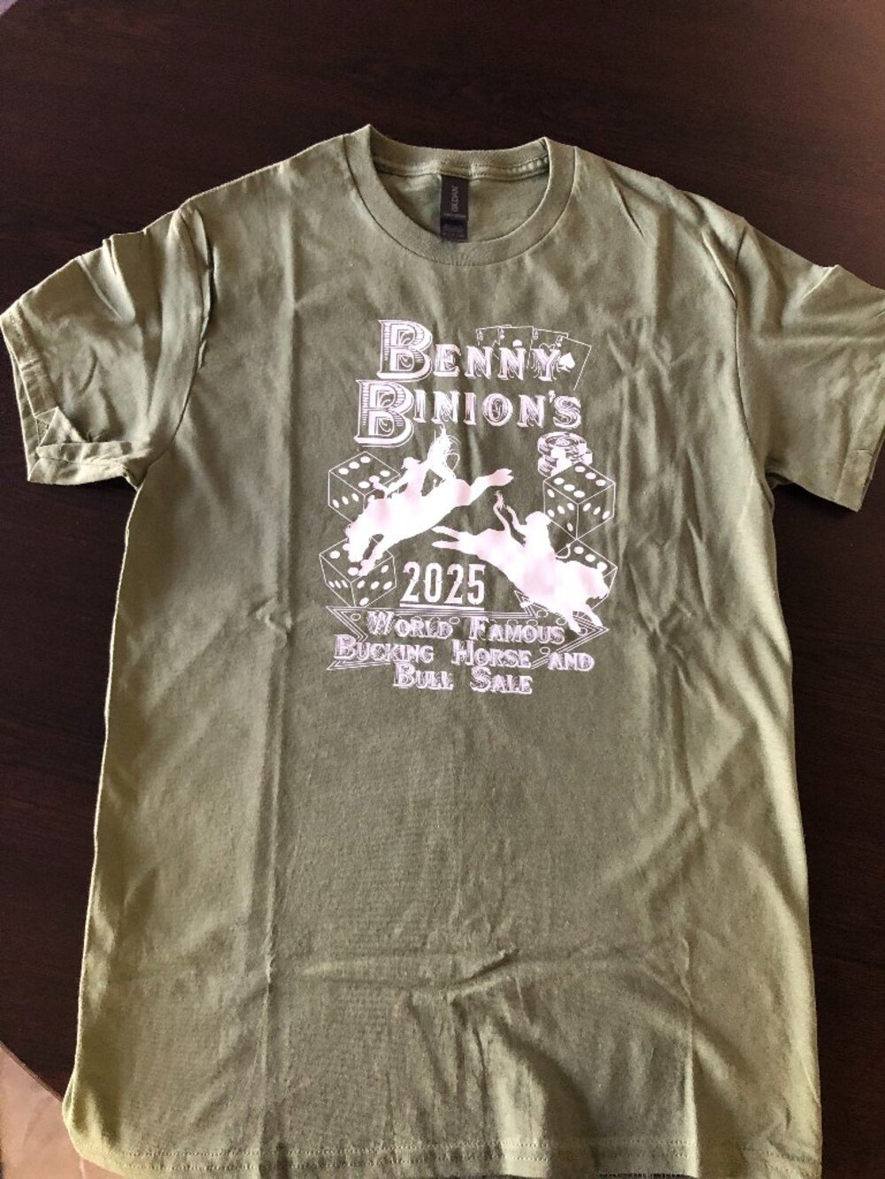 Benny Binion’s Bucking Horse & Bull Sale 2025 T-Shirt – Green